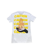 Load image into Gallery viewer, ”DARK TIMES” 3M ⚠️ WHITE T-SHIRT
