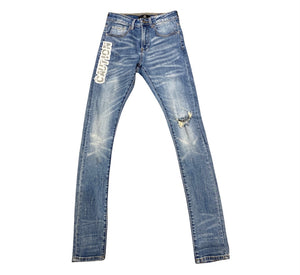 BLUE PATCH SHARK DENIM